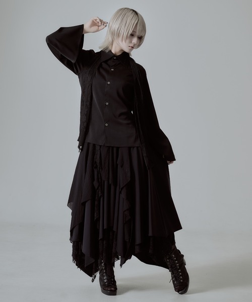 AdaNous（アダナス）の「『AdaNous/アダナス』チーフ付きワイドアームシャツ（シャツ/ブラウス・レディース・ブラック/ホワイト・M/S）」の12枚目の写真