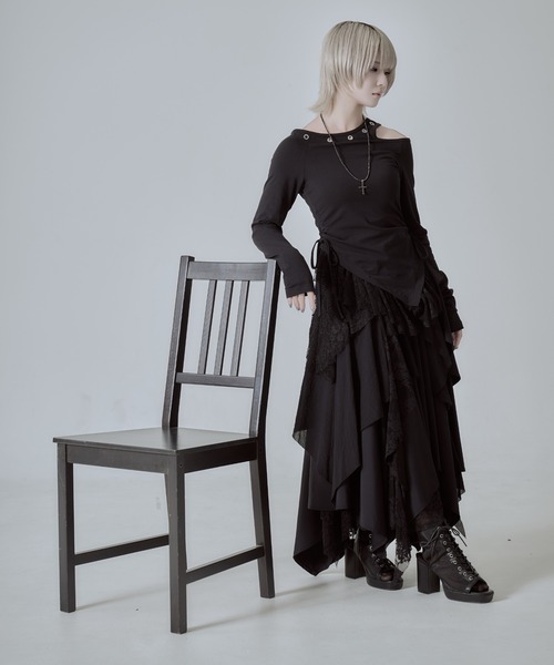 AdaNous（アダナス）の「『AdaNous/アダナス』チーフ付きワイドアームシャツ（シャツ/ブラウス・レディース・ブラック/ホワイト・M/S）」の16枚目の写真