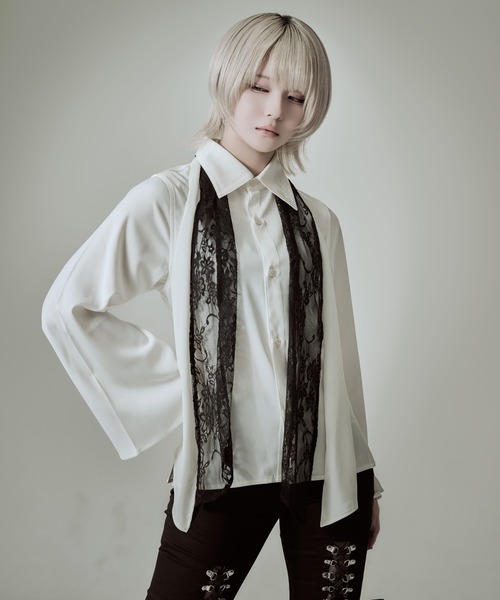 AdaNous（アダナス）の「『AdaNous/アダナス』チーフ付きワイドアームシャツ（シャツ/ブラウス・レディース・ブラック/ホワイト・M/S）」の17枚目の写真