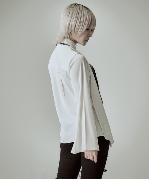AdaNous（アダナス）の「『AdaNous/アダナス』チーフ付きワイドアームシャツ（シャツ/ブラウス・レディース・ブラック/ホワイト・M/S）」の20枚目の写真