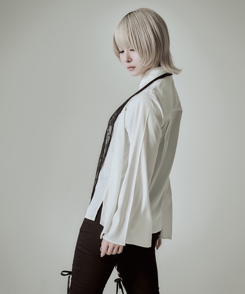 AdaNous（アダナス）の「『AdaNous/アダナス』チーフ付きワイドアームシャツ（シャツ/ブラウス・レディース・ブラック/ホワイト・M/S）」の18枚目の写真