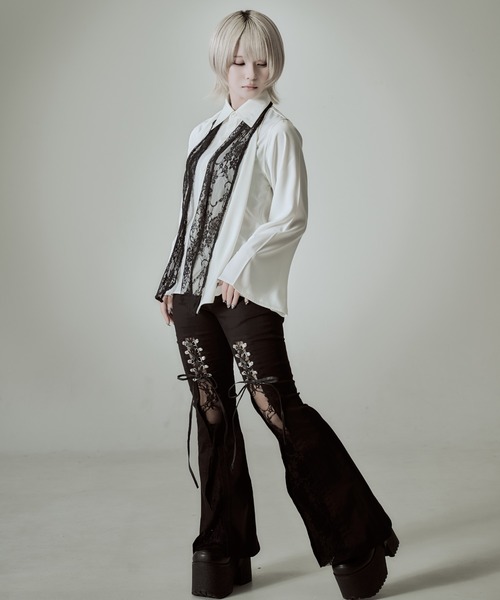 AdaNous（アダナス）の「『AdaNous/アダナス』チーフ付きワイドアームシャツ（シャツ/ブラウス・レディース・ブラック/ホワイト・M/S）」の22枚目の写真