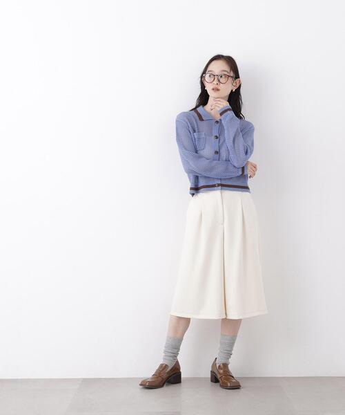 N.(N. Natural Beauty Basic)(エヌエヌナチュラルビューティーベーシック)の「ミディ丈パンツ(その他パンツ・レディース・オフホワイト/ブラック・フリ-)」の2枚目の写真