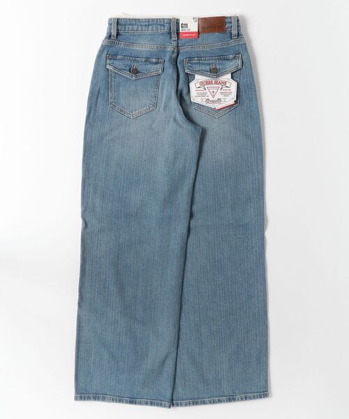 GUESS JEANS（ゲスジーンズ）の「GUESS JEANS G11 Flap Wide Leg（デニムパンツ・レディース・ライトインディゴブルー・27inch/26inch/25inch/24inch/28inch）」の5枚目の写真
