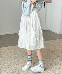 カーゴ風ワイドフレア7分丈パンツ