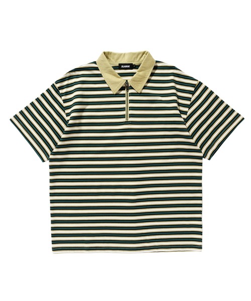 XLARGE(エクストララージ)の「HALF ZIP KNIT SHIRT(Tシャツ/カットソー・メンズ・ベージュ/ブラック・S/XL/L/M)」の1枚目の写真