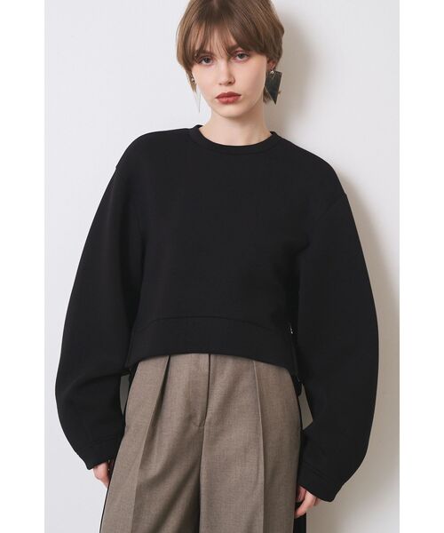 ELENDEEK(エレンディーク)の「TUCK HEM CROPPED CS(Tシャツ/カットソー・レディース・ブラック/グレー/オフホワイト・FREE)」の13枚目の写真