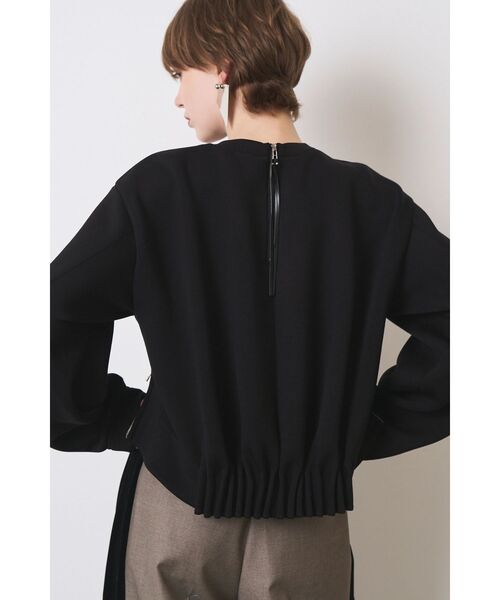 ELENDEEK(エレンディーク)の「TUCK HEM CROPPED CS(Tシャツ/カットソー・レディース・ブラック/グレー/オフホワイト・FREE)」の14枚目の写真
