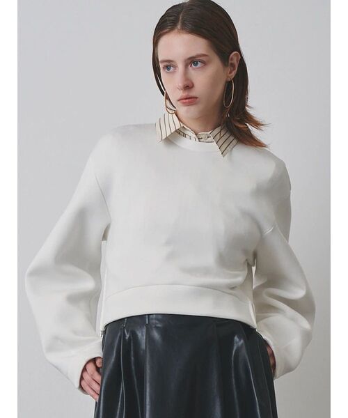 ELENDEEK(エレンディーク)の「TUCK HEM CROPPED CS(Tシャツ/カットソー・レディース・ブラック/グレー/オフホワイト・FREE)」の17枚目の写真