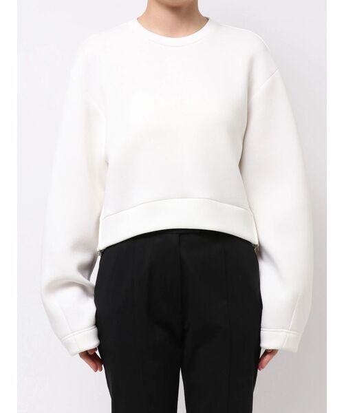 ELENDEEK(エレンディーク)の「TUCK HEM CROPPED CS(Tシャツ/カットソー・レディース・ブラック/グレー/オフホワイト・FREE)」の22枚目の写真
