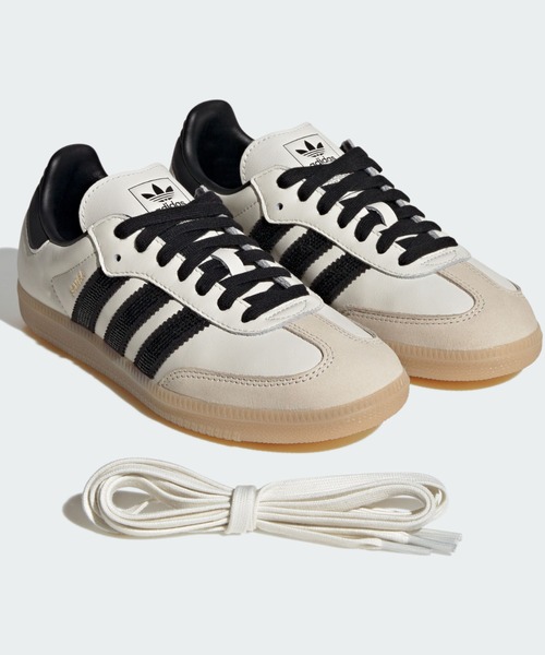 adidas(アディダス)の「サンバ OG / Samba OG / アディダスオリジナルス adidas Originals(スニーカー・レディース・ホワイト×ブラック・26.5cm/27.0cm/27.5cm/28.0cm/28.5cm/29.0cm/23.5cm/24.0cm/24.5cm/25.0cm/25.5cm/26.0cm/22.0cm/22.5cm/23.0cm)」の2枚目の写真