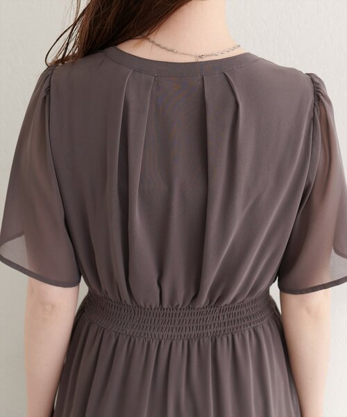 natural couture(ナチュラルクチュール)の「ピンタックフレア袖ワンピース(ワンピース・レディース・その他1/ブラウン/その他3/その他2・FREE)」の21枚目の写真