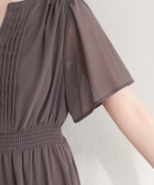 natural couture(ナチュラルクチュール)の「ピンタックフレア袖ワンピース(ワンピース・レディース・その他1/ブラウン/その他3/その他2・FREE)」の22枚目の写真