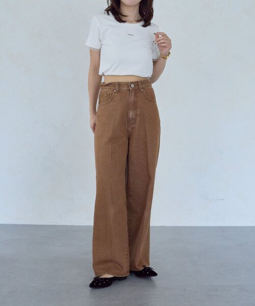Thevon（ゼボン）の「【Yuna企画】ハイウエストストレートデニムパンツ（デニムパンツ・レディース・ブラック/ブラウン・M/PS/X-SMALL/S）」の12枚目の写真