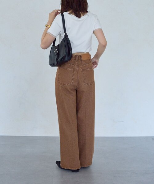 Thevon（ゼボン）の「【Yuna企画】ハイウエストストレートデニムパンツ（デニムパンツ・レディース・ブラック/ブラウン・M/PS/X-SMALL/S）」の14枚目の写真