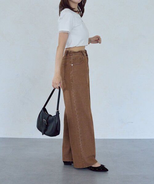 Thevon（ゼボン）の「【Yuna企画】ハイウエストストレートデニムパンツ（デニムパンツ・レディース・ブラック/ブラウン・M/PS/X-SMALL/S）」の15枚目の写真