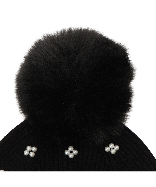 Guess(ゲス)の「KNIT Beanie ニットキャップ(ニットキャップ/ビーニー・レディース・ブラック/オフホワイト・MEDIUM)」の7枚目の写真