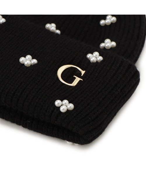 Guess(ゲス)の「KNIT Beanie ニットキャップ(ニットキャップ/ビーニー・レディース・ブラック/オフホワイト・MEDIUM)」の8枚目の写真