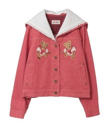 PINK HOUSE（ピンクハウス）の「ジャーマンクラフトベア刺繍セーラーデニムジャケット（デニムジャケット）」