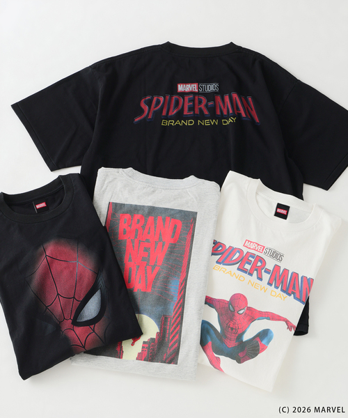 MARVEL(マーベル)の「スパイダーマン 別注 グラフィック ロンT(Tシャツ/カットソー・メンズ・ホワイト/ブラック・LARGE/MEDIUM)」の3枚目の写真