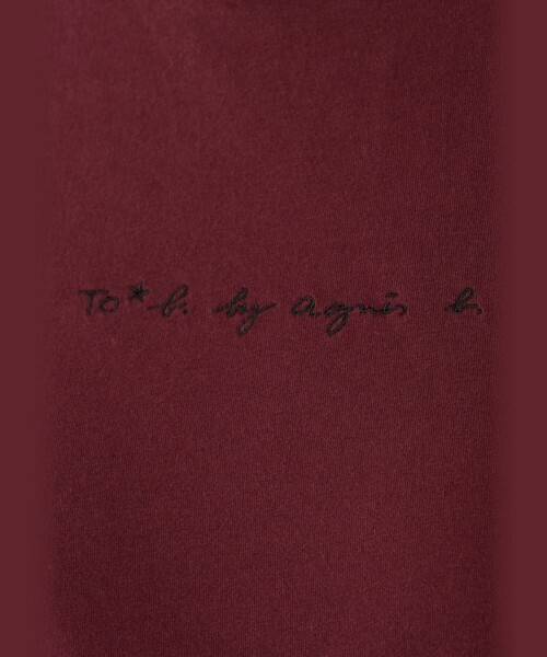 To b. by agnes b.(トゥービーバイアニエスベー)の「To b. by agnes b.× green label relaxing ロゴ刺繍 オーガニックコットン リンガーTシャツ(Tシャツ/カットソー・レディース・ボルドー・FREE)」の8枚目の写真