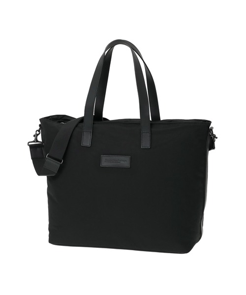 Manhattan Portage BLACK LABEL(マンハッタンポーテージ ブラックレーベル)の「SUFFOLK BAG MILLERAIN(トートバッグ・メンズ・ブラック/ブラウン・MEDIUM)」の2枚目の写真