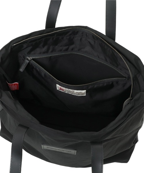 Manhattan Portage BLACK LABEL(マンハッタンポーテージ ブラックレーベル)の「SUFFOLK BAG MILLERAIN(トートバッグ・メンズ・ブラック/ブラウン・MEDIUM)」の8枚目の写真