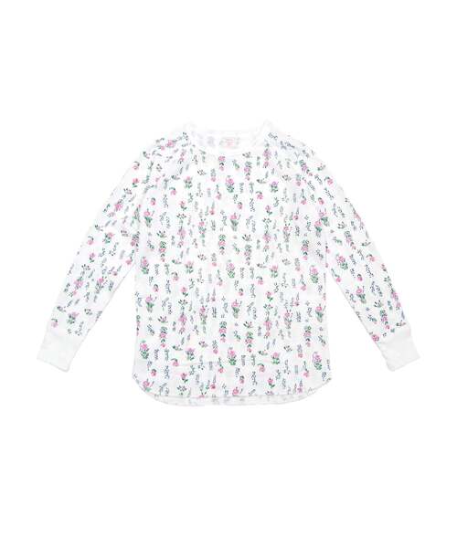 JEMORGAN(ジェーイーモーガン)の「【JEMORGAN LONG JOHNS】 CVCワッフル 花柄ラグランクルーネックパック入りロンT(JC090-59S)(Tシャツ/カットソー・レディース・ホワイト/トップグレー/ホワイト系1・フリー)」の2枚目の写真