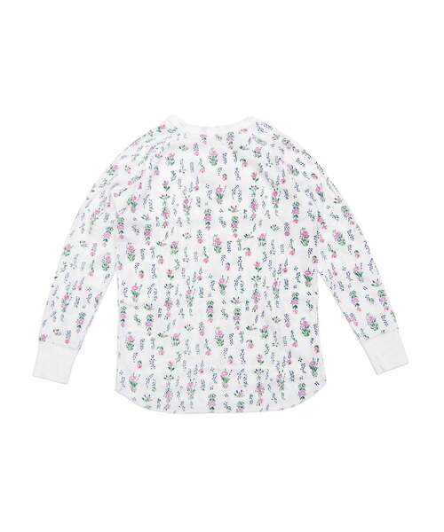 JEMORGAN(ジェーイーモーガン)の「【JEMORGAN LONG JOHNS】 CVCワッフル 花柄ラグランクルーネックパック入りロンT(JC090-59S)(Tシャツ/カットソー・レディース・ホワイト/トップグレー/ホワイト系1・フリー)」の4枚目の写真