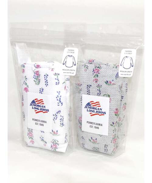 JEMORGAN(ジェーイーモーガン)の「【JEMORGAN LONG JOHNS】 CVCワッフル 花柄ラグランクルーネックパック入りロンT(JC090-59S)(Tシャツ/カットソー・レディース・ホワイト/トップグレー/ホワイト系1・フリー)」の9枚目の写真