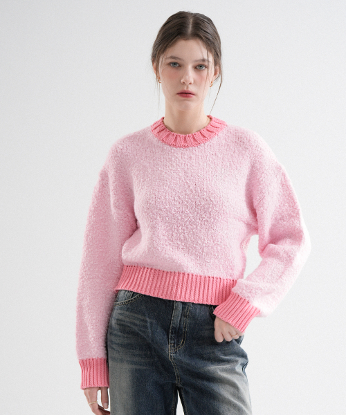 VLETI（ブレッティ）の「Wool Coloration Knit (Pink)（ニット/セーター・レディース・ピンク・FREE）」の2枚目の写真