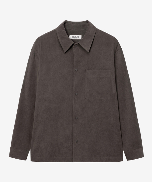 MINDBRIDGE（マインドブリッジ）の「[COUTURE] スエード セミオーバーサイズ シャツ型ジャケット - 2color（ライダースジャケット・メンズ・ブラック/ダークベージュ・100/110/95/105）」の15枚目の写真
