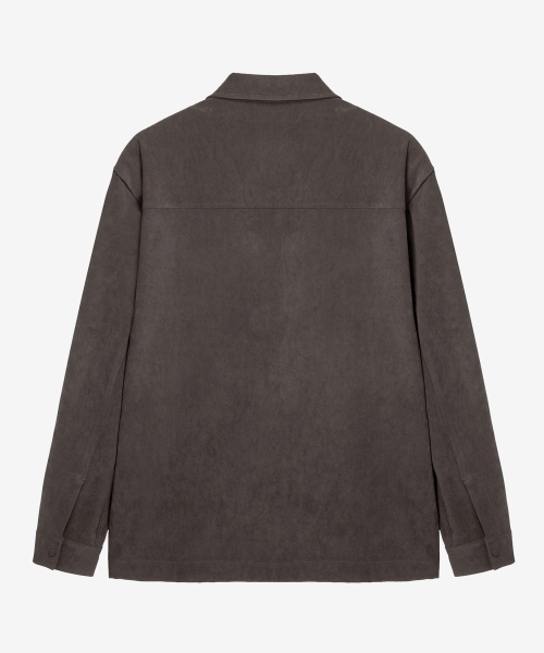 MINDBRIDGE（マインドブリッジ）の「[COUTURE] スエード セミオーバーサイズ シャツ型ジャケット - 2color（ライダースジャケット・メンズ・ブラック/ダークベージュ・100/110/95/105）」の16枚目の写真