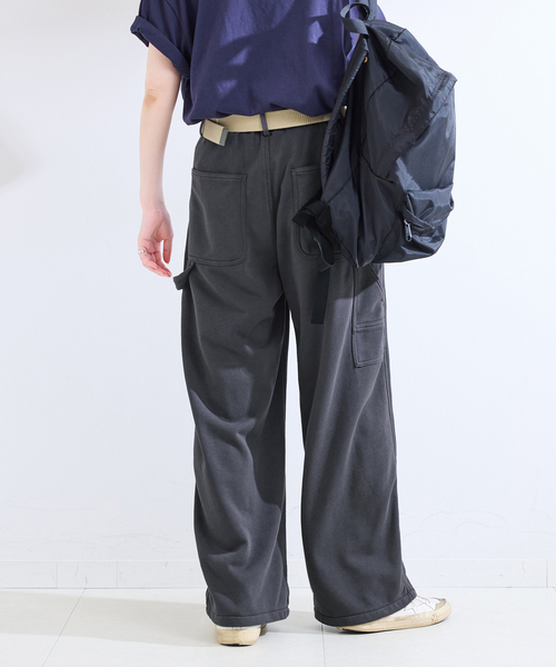 Simplicite(サンプリシテ)の「ウォッシャブル / 裏毛ペインターパンツ(その他パンツ・レディース・ブラウン/チャコールグレー・FREE)」の3枚目の写真