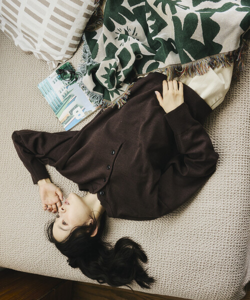 FREAK'S STORE(フリークスストア)の「JACQUARD HOME THROWKET フォークロア・ジャカード織 マルチスローケット(ブランケット・レディース・ベージュ/グリーン/ブラウン・ONE SIZE)」の10枚目の写真