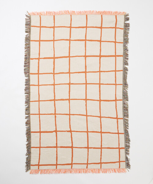 FREAK'S STORE(フリークスストア)の「JACQUARD HOME THROWKET フォークロア・ジャカード織 マルチスローケット(ブランケット・レディース・ベージュ/グリーン/ブラウン・ONE SIZE)」の13枚目の写真