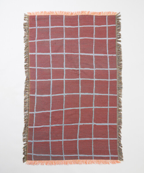 FREAK'S STORE(フリークスストア)の「JACQUARD HOME THROWKET フォークロア・ジャカード織 マルチスローケット(ブランケット・レディース・ベージュ/グリーン/ブラウン・ONE SIZE)」の15枚目の写真