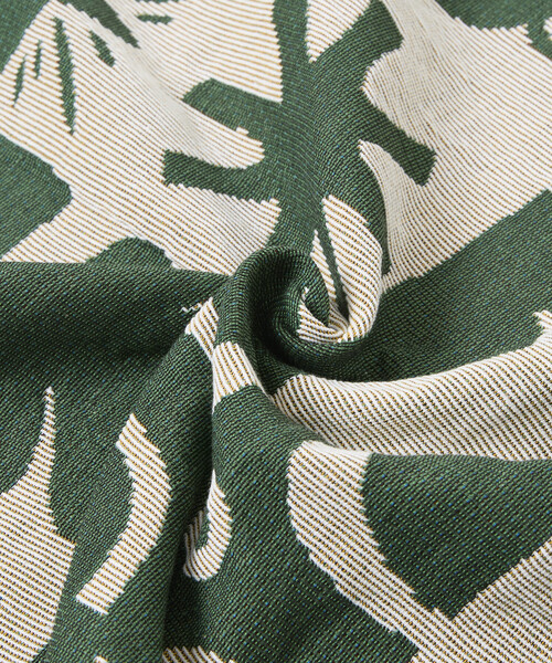 FREAK'S STORE(フリークスストア)の「JACQUARD HOME THROWKET フォークロア・ジャカード織 マルチスローケット(ブランケット・レディース・ベージュ/グリーン/ブラウン・ONE SIZE)」の17枚目の写真