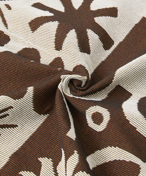 FREAK'S STORE(フリークスストア)の「JACQUARD HOME THROWKET フォークロア・ジャカード織 マルチスローケット(ブランケット・レディース・ベージュ/グリーン/ブラウン・ONE SIZE)」の20枚目の写真