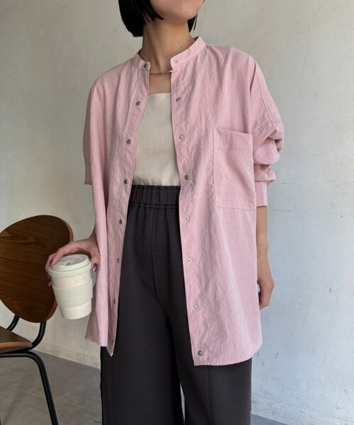 Jena espace merveilleux(ジェナ エスパスメルヴェイユ)の「ピーチスキンシャツ(シャツ/ブラウス・レディース・アイボリー/ピンク/チャコールグレー・FREE)」の1枚目の写真