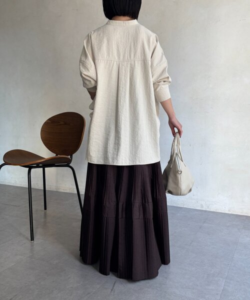 Jena espace merveilleux(ジェナ エスパスメルヴェイユ)の「ピーチスキンシャツ(シャツ/ブラウス・レディース・アイボリー/ピンク/チャコールグレー・FREE)」の5枚目の写真