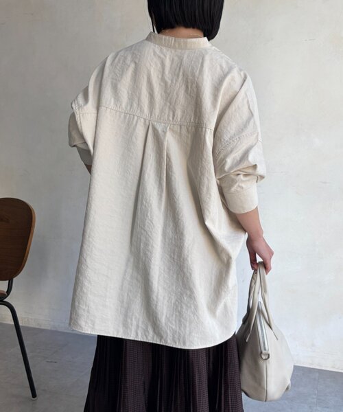 Jena espace merveilleux(ジェナ エスパスメルヴェイユ)の「ピーチスキンシャツ(シャツ/ブラウス・レディース・アイボリー/ピンク/チャコールグレー・FREE)」の9枚目の写真