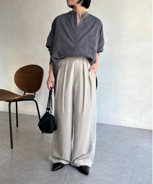 Jena espace merveilleux(ジェナ エスパスメルヴェイユ)の「ピーチスキンシャツ(シャツ/ブラウス・レディース・アイボリー/ピンク/チャコールグレー・FREE)」の15枚目の写真