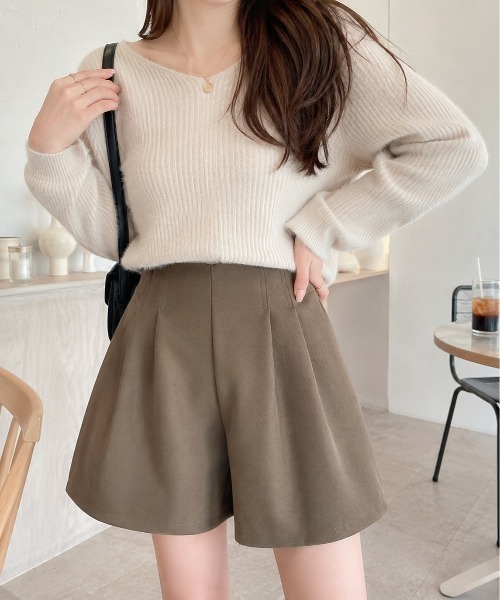 Mku Ekta（ムクエクタ）の「ハイウエストウールライクショートパンツ（その他パンツ・レディース・ブラウン/ブラック・S/M/L）」の20枚目の写真