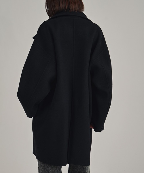 louren(ローレン )の「【louren/ローレン】double face midi coat/ダブルフェイスミディコート(チェスターコート・レディース・ブラック/アイボリー・FREE)」の9枚目の写真