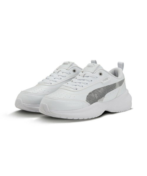 PUMA（プーマ）の「PUMA プーマ ウィメンズ シリア 2 モード シークイン スニーカー（スニーカー・レディース・ホワイト×シルバー・22.5cm/23.0cm/22.0cm/23.5cm/25.5cm/25.0cm/24.0cm/24.5cm）」の2枚目の写真