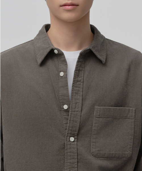 MUSINSA STANDARD（ムシンサスタンダード）の「リラックスド16Wコーデュロイシャツ[トープ]（シャツ/ブラウス・メンズ・その他・X-LARGE/2XL/MEDIUM/LARGE）」の3枚目の写真