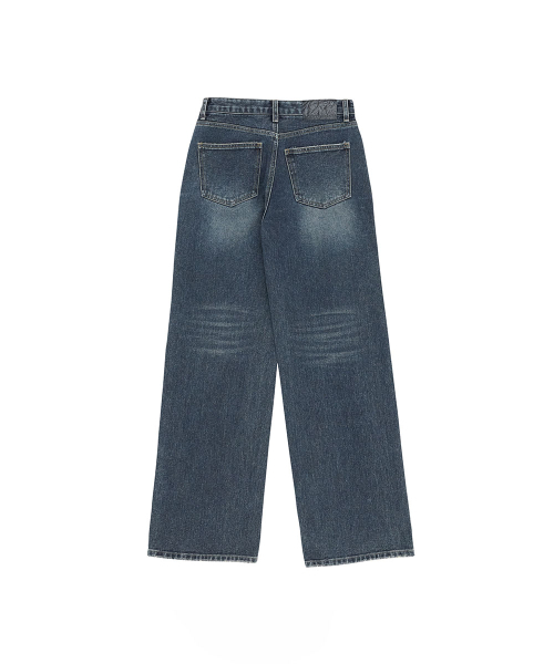 NO EXTRA TOUCH(ノー・エクストラ・タッチ)の「Low Relax Basic Denim Pants (Dark Blue) / 26FWPT002DB(デニムパンツ・レディース・ダークブルー・SMALL/MEDIUM/LARGE)」の4枚目の写真