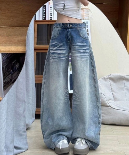 REBALANCE(リバランス)の「ワイドパンツ(デニムパンツ・レディース・A・SMALL/MEDIUM/LARGE)」の3枚目の写真