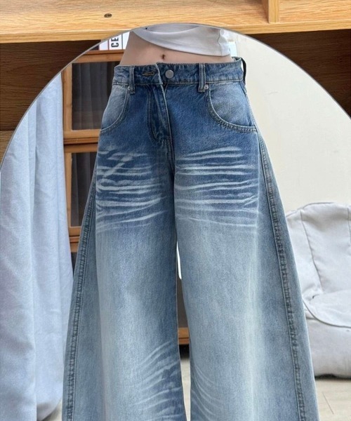 REBALANCE(リバランス)の「ワイドパンツ(デニムパンツ・レディース・A・SMALL/MEDIUM/LARGE)」の6枚目の写真